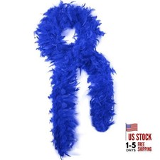 Blue Boa for Women - 35g 2 Yards Boa Feather for Party, 35 g Royal Blue