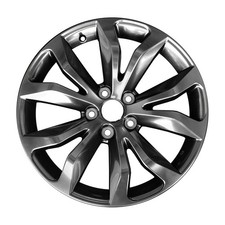 18x7.5 5 Double Spoke Alloy Wheel Painted Black Smoked Hypersilver 560-74335