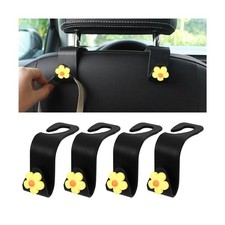 KHGUZ 4 PCS Car Headrest Hook, Multifunctional Flower Vehicle Seat Back Stora...
