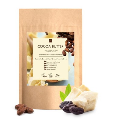 Cocoa Butter 80 Ounce Pack Raw Unrefined Cacao for Skin Soap Making Manteca Bean