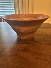 Handmade Wooden Bowl - Beautiful Grain Pattern - 10.5  Wide