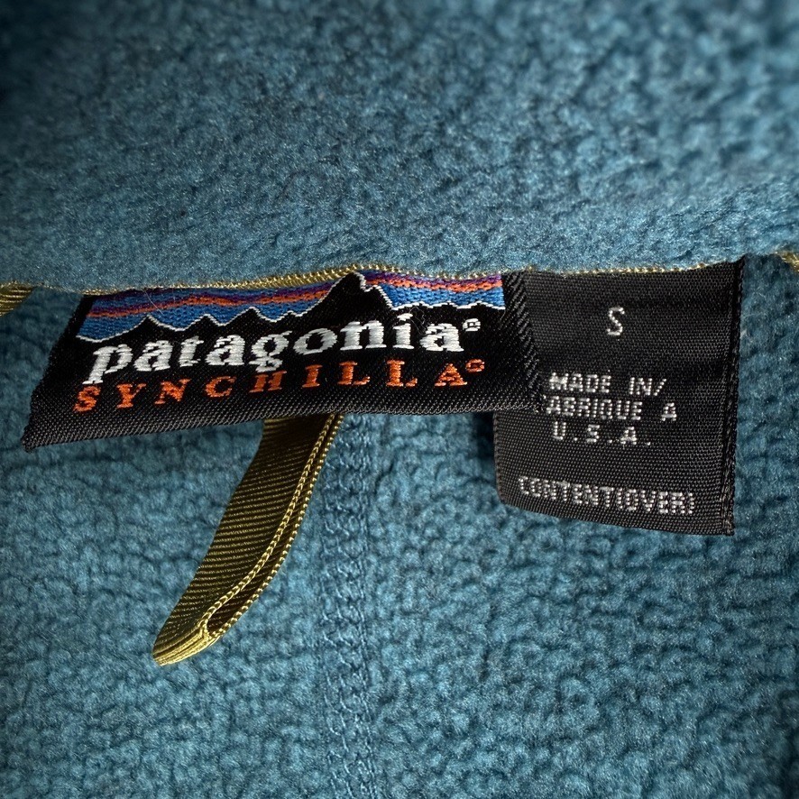Vintage 90s Patagonia Synchilla Womens Full Zip S Blue Fleece Jacket Made In USA thumbnail 6