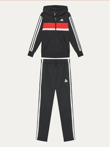 Adidas Essentials Tiberio 3-Stripes Child Tracksuit - Black