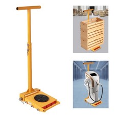 15T Dolly Skate Machine 9 Rollers Machinery Movers Cap 360° Rotation with Handle