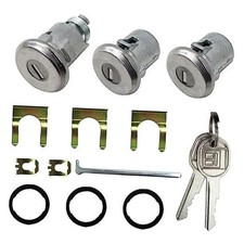 Car Door Trunk Key Kit Door Lock Cylinder Set Accessories Parts with 2 Keys