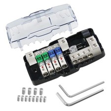 Fused Power Distribution Block Car Audio 4 Way MIDI Mini-ANL Fuse Block 12V