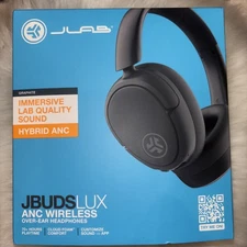 JLab JBuds Lux NEW Noise Canceling Bluetooth Wireless Headphones Graphite 