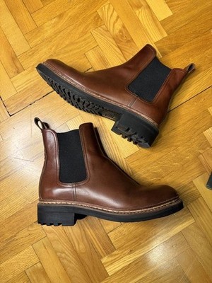 Women Aigle Boots Brown Leather 37