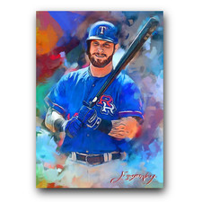 Josh Hamilton #6 Art Card Limited 13/50 Edward Vela Signed (Texas Rangers)