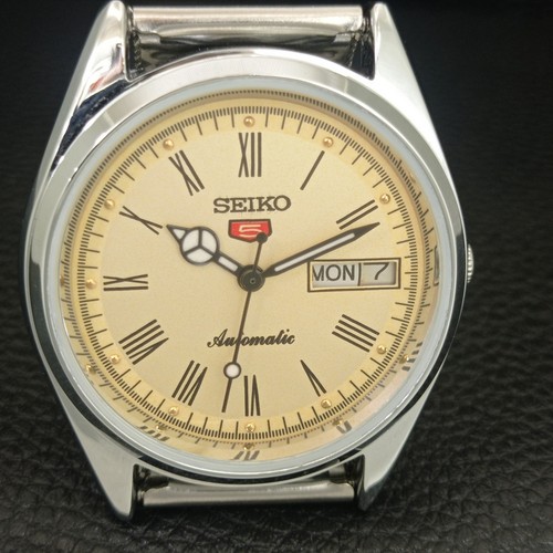 JAPAN VINTAGE REFURBISHED SEIKO 5 AUTOMATIC 6309A MENS GOLDEN WATCH a442127-1 - Picture 5 of 12