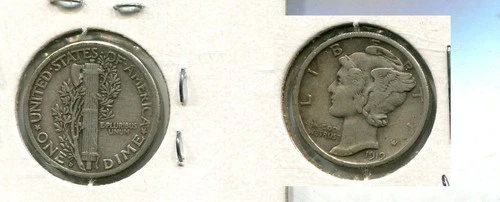 1919 D MERCURY HEAD SILVER DIME XF 4719T