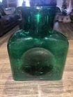 Signed Richard Blenko 2000 Emerald Green Glass 384 Water Bottle