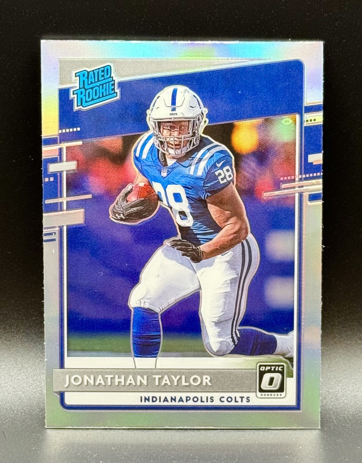 2020 Panini Donruss Optic Jonathan Taylor Silver Holo Prizm Rated Rookie RC #167