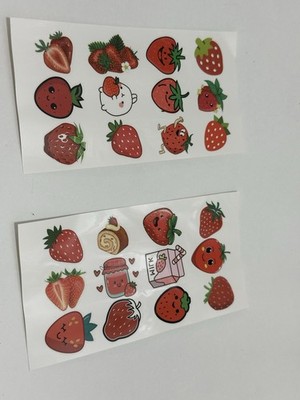 body tattoo art Milk strawberry fruits temporary tattoo Dessert Jam 24 Total