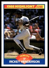 Rickey Henderson 1989 Score #657 New York Yankees FREE SHIPPING AutographDen