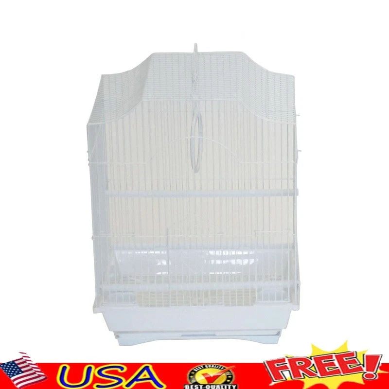 Bird Cage W/ Sliding Door Perches Swing Feeding Cups Easy Clean Tray 3 Doors New