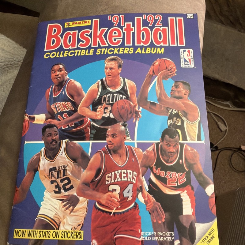 Panini NBA Basketball 1991-92 Partially Complete Sticker Album