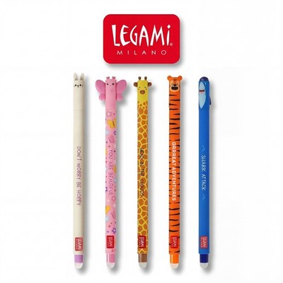 Legami 7er Set Löschbare Gelstifte – Einhorn-Design, Radierbar, Nachfüllbar, Original