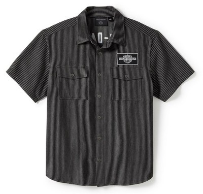Harley-Davidson Hemd V-Twin Mechanics, Schwarz, Baumwolle, Gr. M-3XL