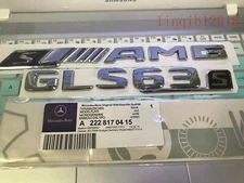 NEW "GLS63s + sAMG" High quality Rear Trunk Emblem Decal Badge FOR Mercedes Benz