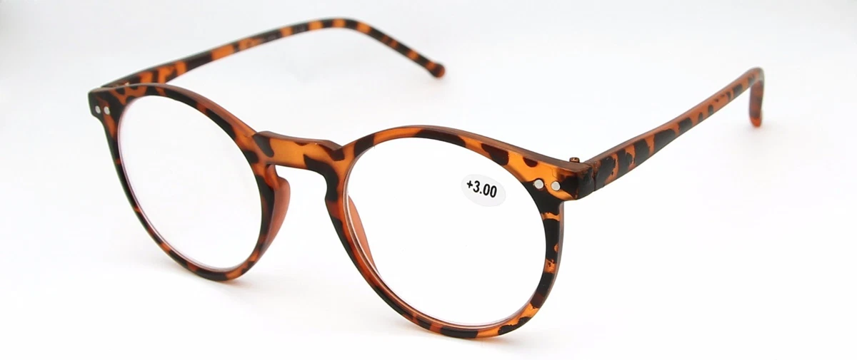 Large Round Reading Glasses Oversize Vintage Mens Ladies Womens Black Tortoishel