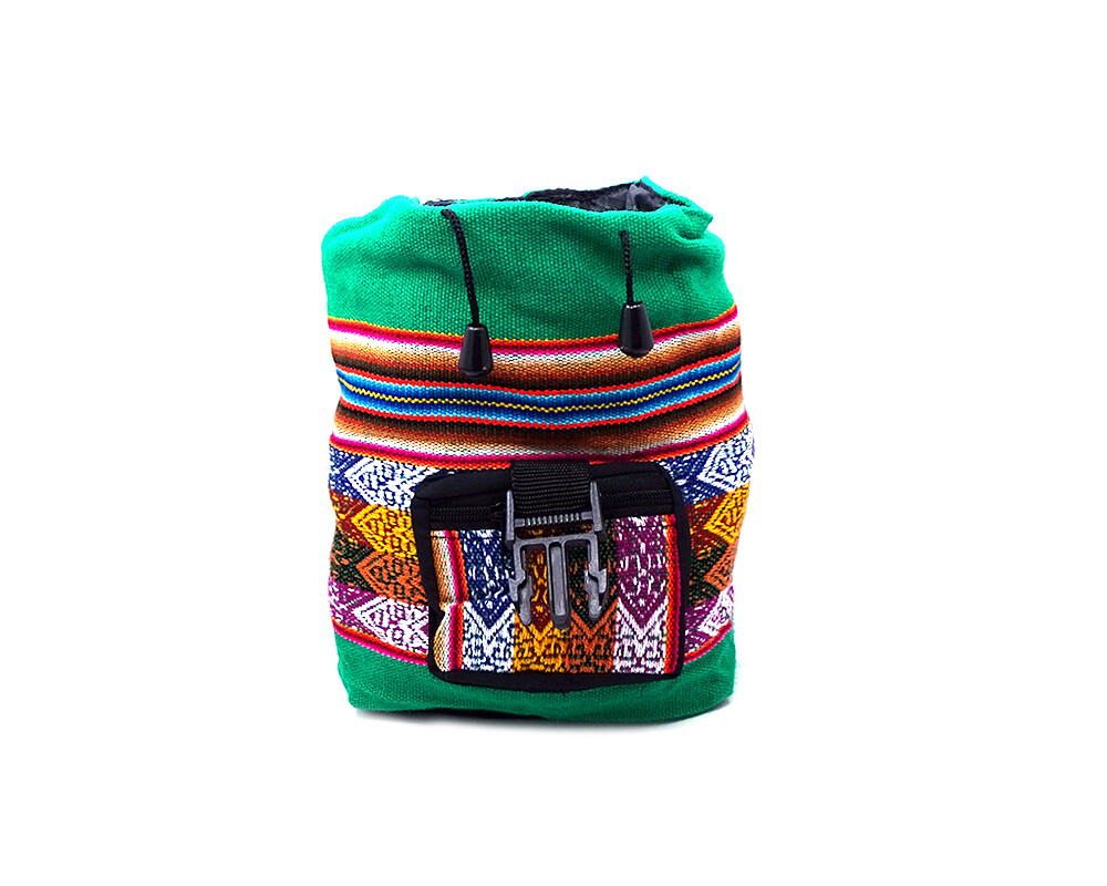 Multicolored Striped Backpack mini bag 100% Cotton New Mini Multicolored Tribal Stripe Pattern Lightweight  main image 4