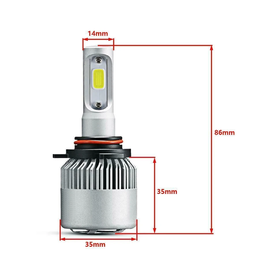 Kit combinado de bombillas de faros LED para Chevy Trailblazer 2002-2009 luces bajas y altas Foto 3 de 4