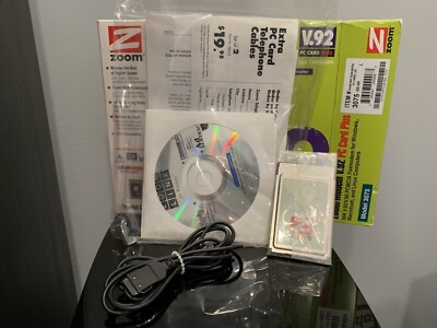 Modem PCMCIA Zoom 3075 56k V.92/V.90 - Vintage Nuovo In Scatola Sigillata