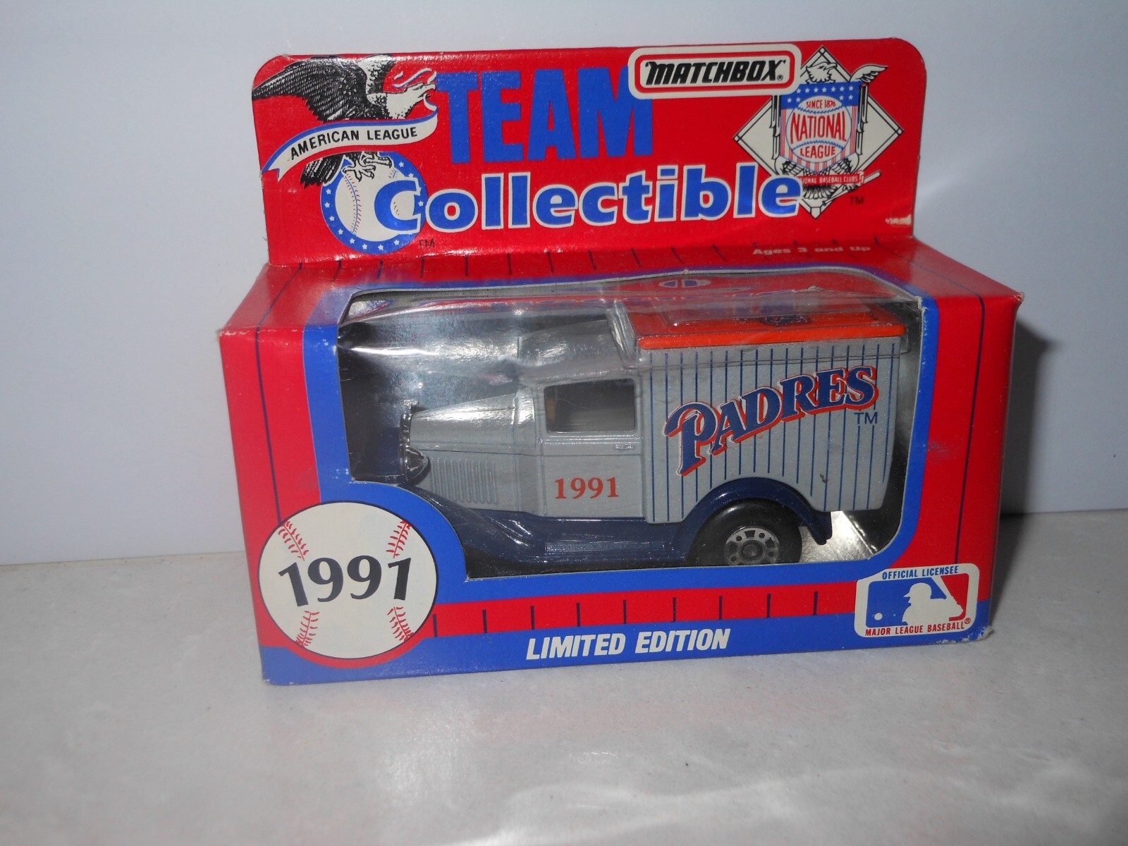 1991 PADRES MLB-91 25 TEAM  COLLECTIBLE CAR Matchbox Limited EdItion 1:64