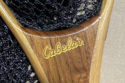 cabela's fly fish net Vintage Cabela's Wooden Fly Fishing Trout Fishing Landing Net Maine