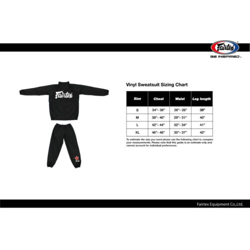 Fairtex Vinyl Sweat Suit VS3 Sauna Set Boxing Muay Thai MMA S M L XL XXL GENUINE - Picture 19 of 23