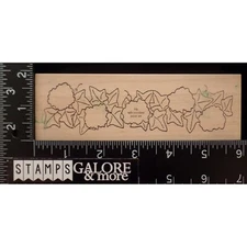 Make an Impression Rubber Stamps SUSAN COCKBURN FLOWER BORDER PUNCHED ART #2223
