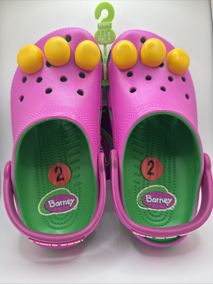New Barney CROCS Amazon.com | Crocs Kids Barney Classic Clog, Grass Green, 11  main image 4