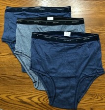 JOCKEY men's 42 classic full-cut brief underwear 3 pair blue OOP VTG NOS NEW