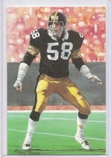 1993 Jack Lambert Goal Line Art Postcard Unsigned - Series 5 Five