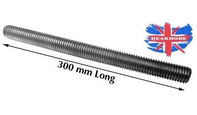 BEARMORE 1/2" UNF Full Thread Dual Head Threaded Stud Rod Bar Screw Bolt 300mm long
