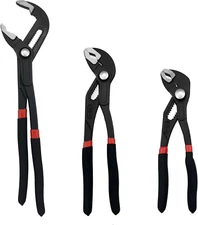3PCS Groove Joint Pliers Set 7Inch 10Inch 12Inch, Fast Adjustable Channel Loc...