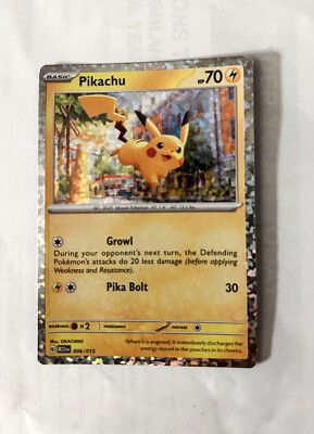 Pikachu 006/015 Holo - McDonald's 2023 Pokemon TCG Card M23en | eBay