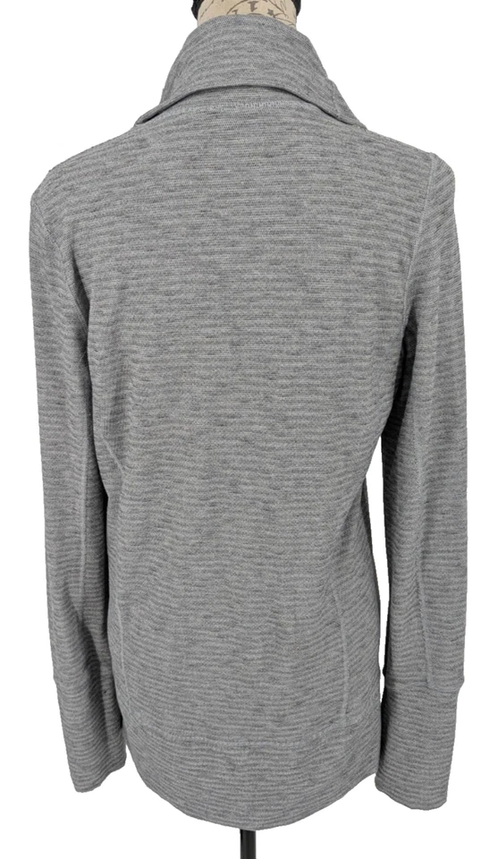 LULULEMON Full Zip Up Jacket Small 34" Bust Gray Heather Stripe - Image 4 of 4