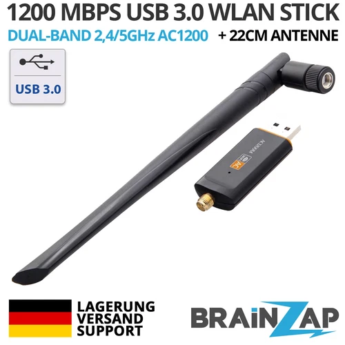 1200 Mbps USB 3.0 Dual-Band WIFI WLAN Adapter Stick 802.11ac/b/g/n 2,4/5,8 Ghz