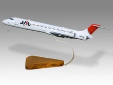 McDonnell Douglas MD-87 JAL Desk Wood Airplane New Model Small Scale 1/130