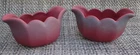 NICE PAIR 1940s - 60s VAN BRIGGLE PERSIAN ROSE CATALOG #773 BASKETS 5 3/8" WIDE