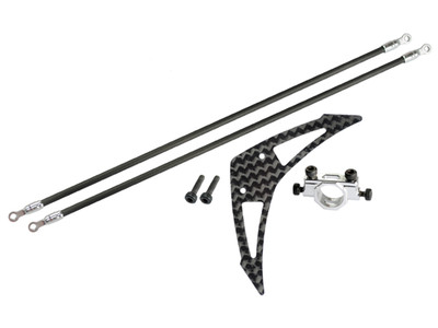 Microheli Blade 230 S / 250 CFX Silver Tail Boom Support & Fin Set MH-230S023S