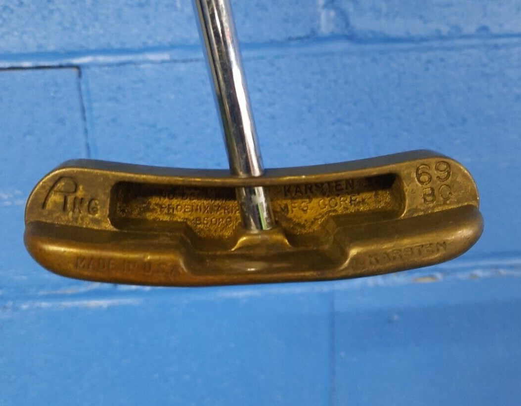 VINTAGE MANGANESE BRONZE PING 69 BC HOT DOG PUTTER NEW GRIP 42
