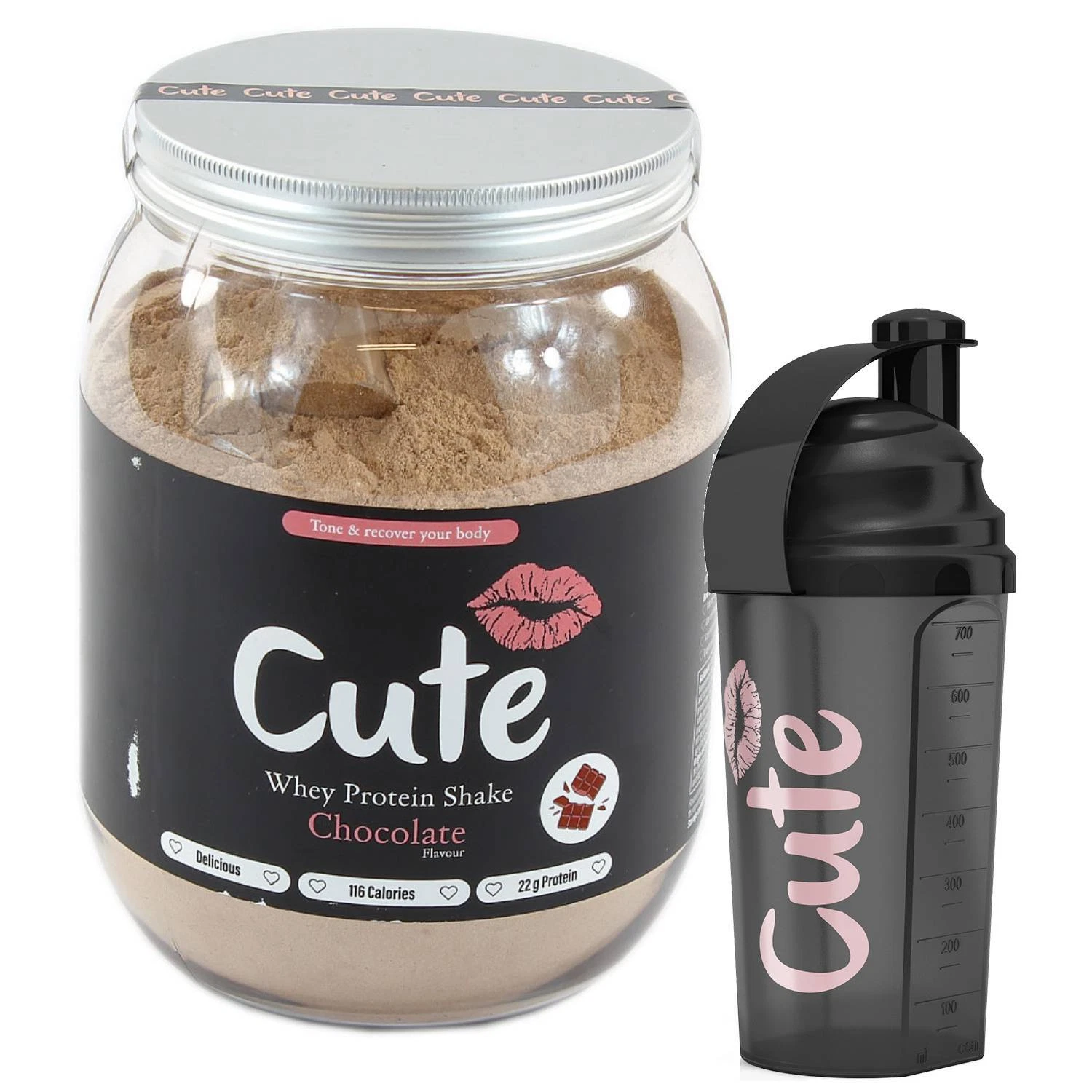 Cute Woman Whey Protein Shake 500g Diet Protein Slimming Shake and Black Shaker
Opens in a new windo