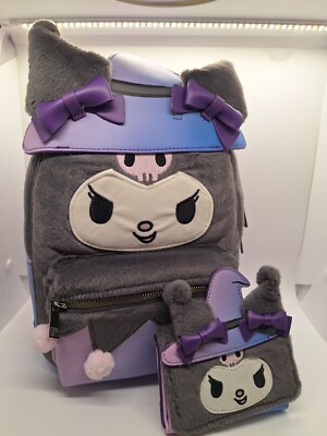 her universe kuromi witch fuzzy mini backpack Sanrio Halloween Cosplay Wallet New w/Tags Scare up some fun with our exclusive Loungefly Kuromi Witch Mini Backpack with Detachable Coin Bag Kuromi Face Fuzzy Backpack |