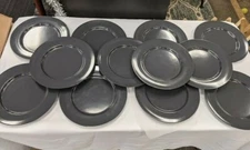 Set of 2 boxes - 12 total plates - Reston Lloyd Melamine, Dinner Plate, Gray