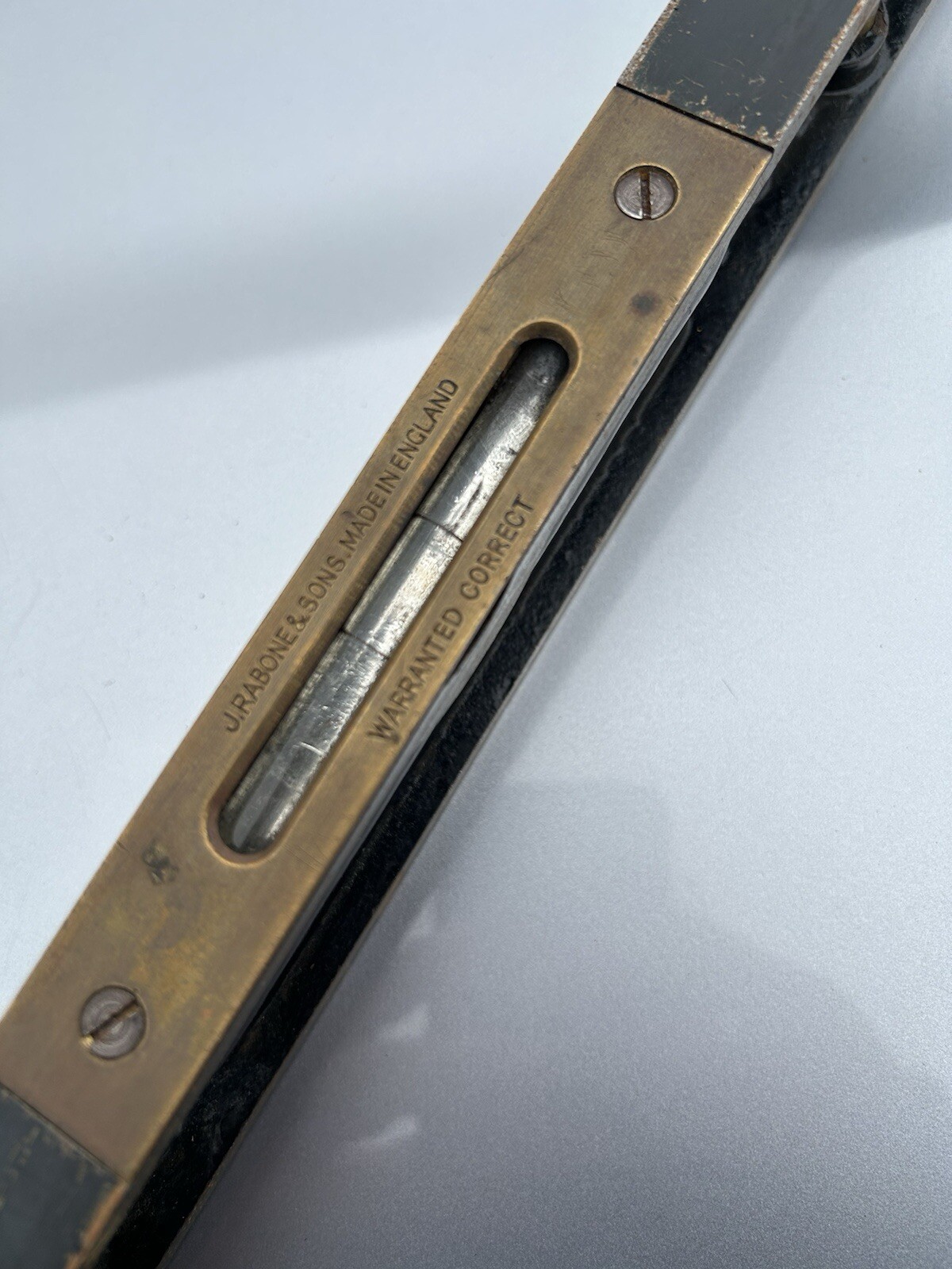 Vintage Rabone Cast Steel And Brass 18” Engineers Spirit Level Warrented, Rare