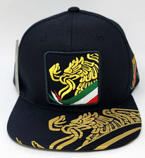 MEXICO Snapback Cap Hat Mexican Eagle Aguila Flag 100 Cotton Adult OSFM New
