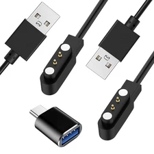 Smart Watch Charger, 4mm Magnetic USB Charging Cable for Gloryfit Sm...